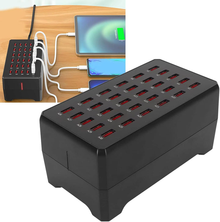 USB Multi-Port Skrivebords Laderstasjon Luvikno