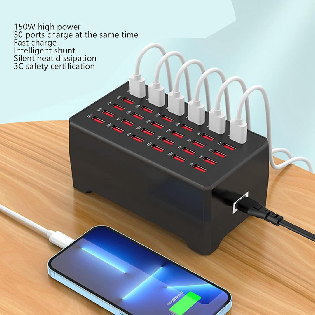 USB Multi-Port Skrivebords Laderstasjon Luvikno