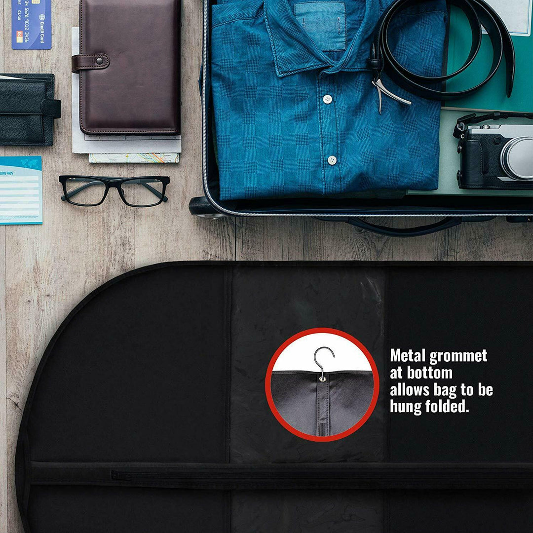 Luvikno | 5 Premium Garment Bags - Med Gjennomsiktig Vindu, Vannavvisende - 40"/54" Inches