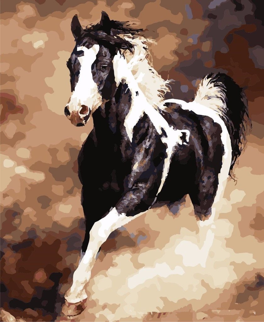 Galloping Horse - Van-Go Mal-Etter-Nummer Sett | Luvikno