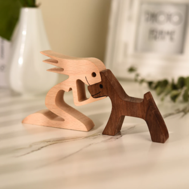 WoodenSculpt – Håndlaget Tre Skulptur for Interiør Luvikno