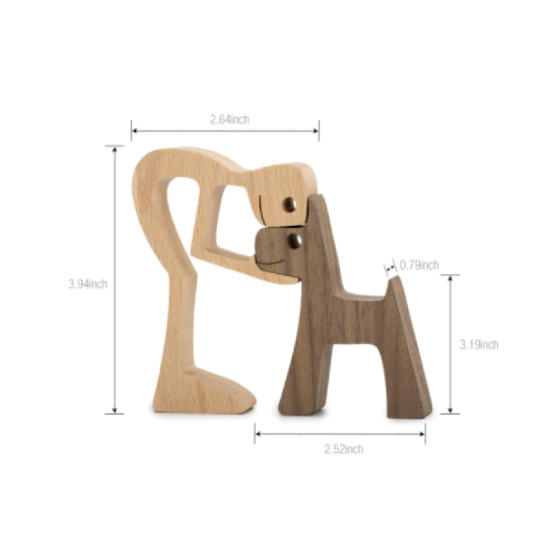 WoodenSculpt – Håndlaget Tre Skulptur for Interiør Luvikno