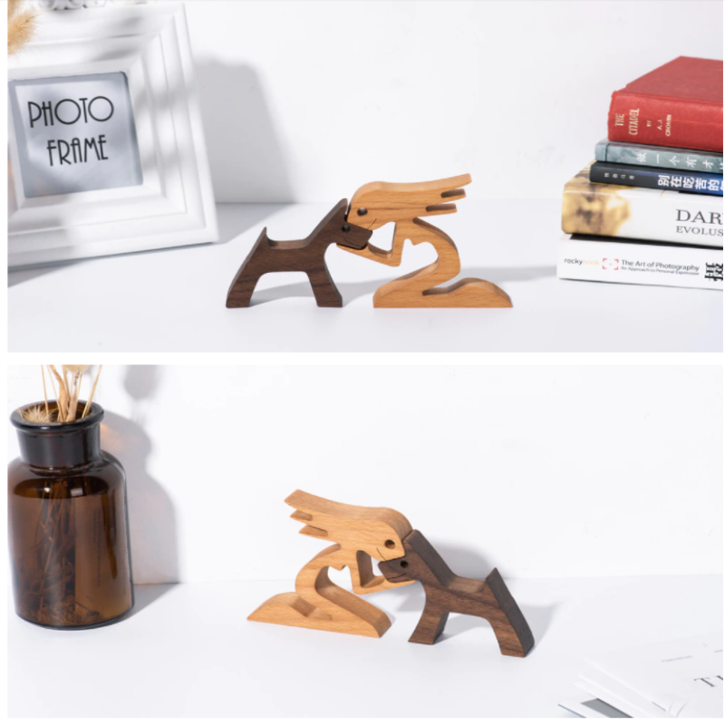 WoodenSculpt – Håndlaget Tre Skulptur for Interiør Luvikno