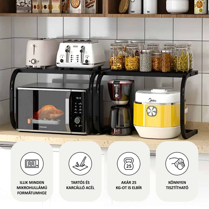 SpaceRack™ Kjøkkenhylle 2 Nivåer Uten Boring | Luvikno