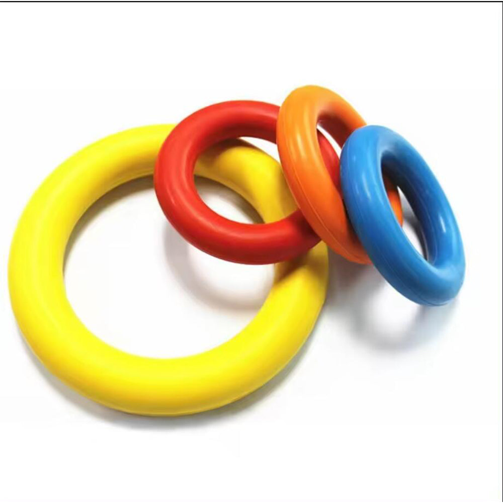 Hund Anti-Bite Trening Ring ø9 cm laget av Gummi - assorterte farger | Luvikno