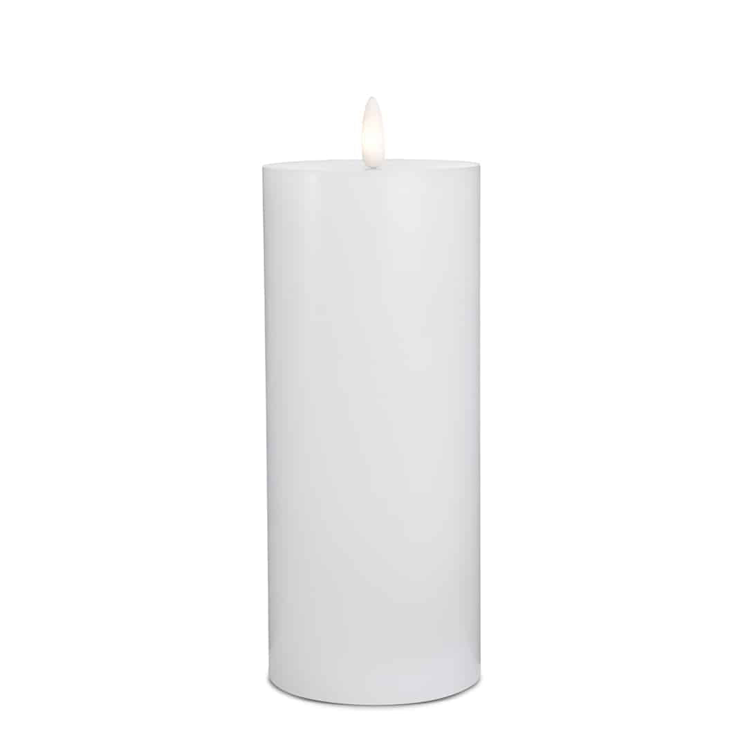 LED-lysestake (1 stk) med realistisk 3D-flamme 7,5 x 20 cm | Luvikno