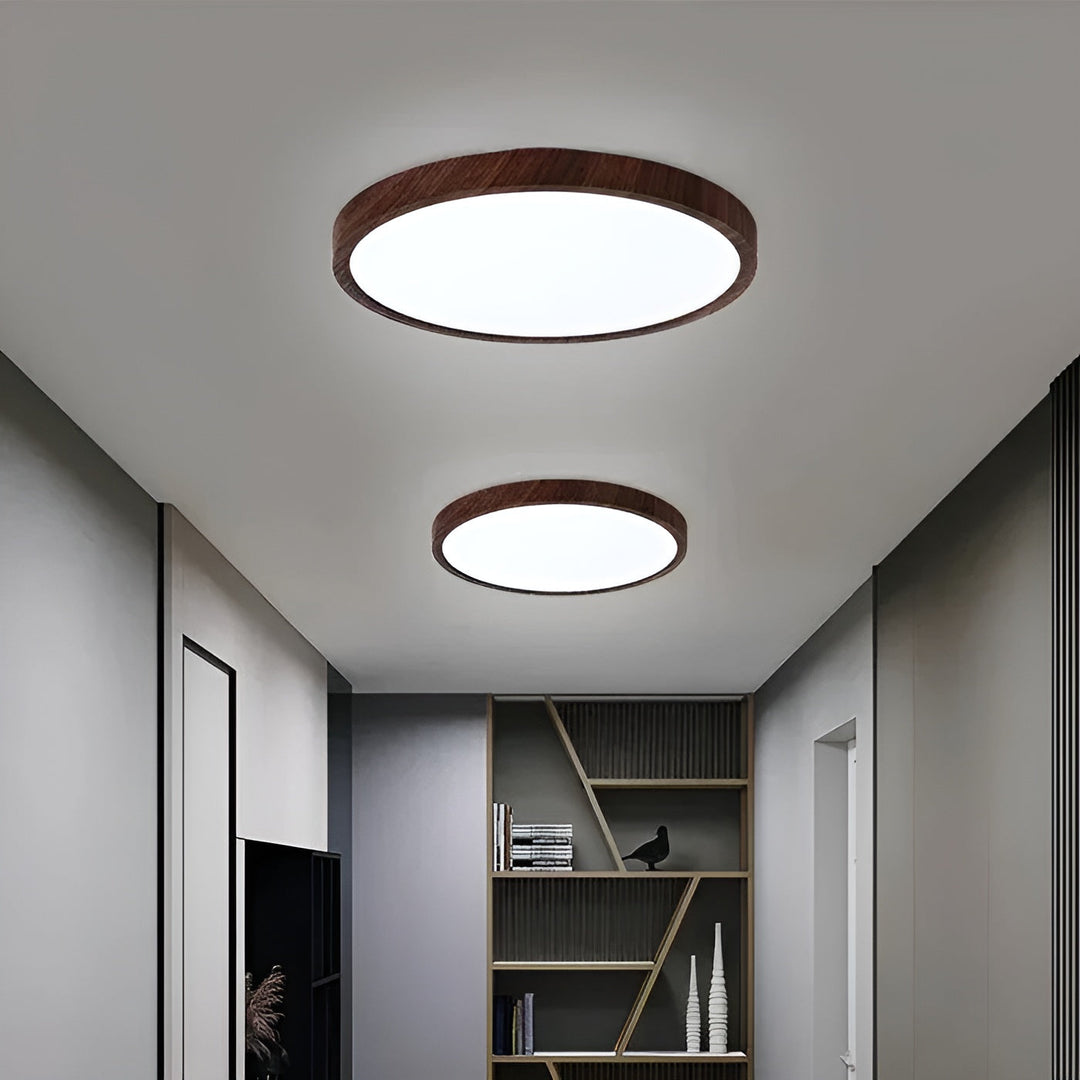 GrainGlow Light - Moderne Ultra-Tyn Tre Taklampe | Luvikno