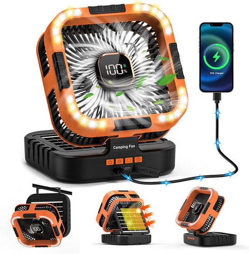 3 i 1 solardrevet campingvifte | Luvikno