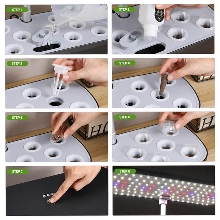 Innovativt hydroponisk vekstsystem – 12 podds kit | Luvikno