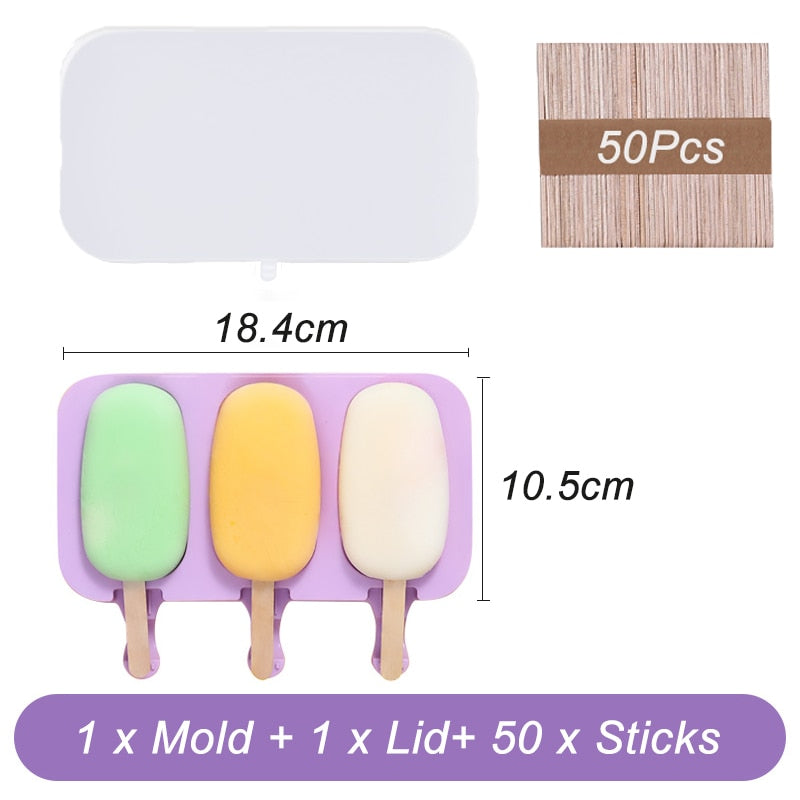 Iskremform Popsicleformer med lokk DIY Hjemmelaget Is Lollyform | Luvikno