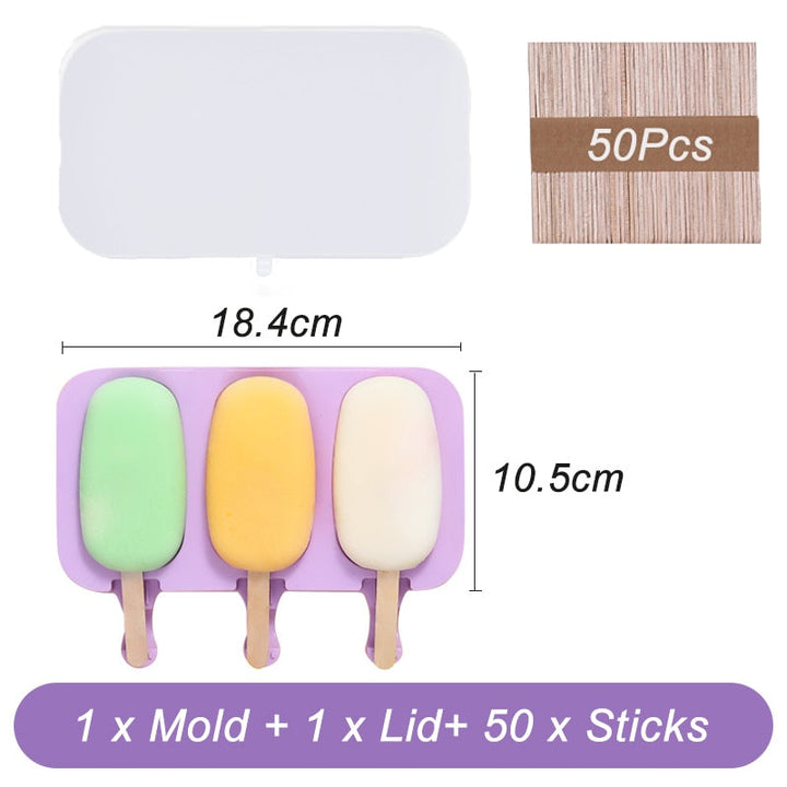 Iskremform Popsicleformer med lokk DIY Hjemmelaget Is Lollyform | Luvikno