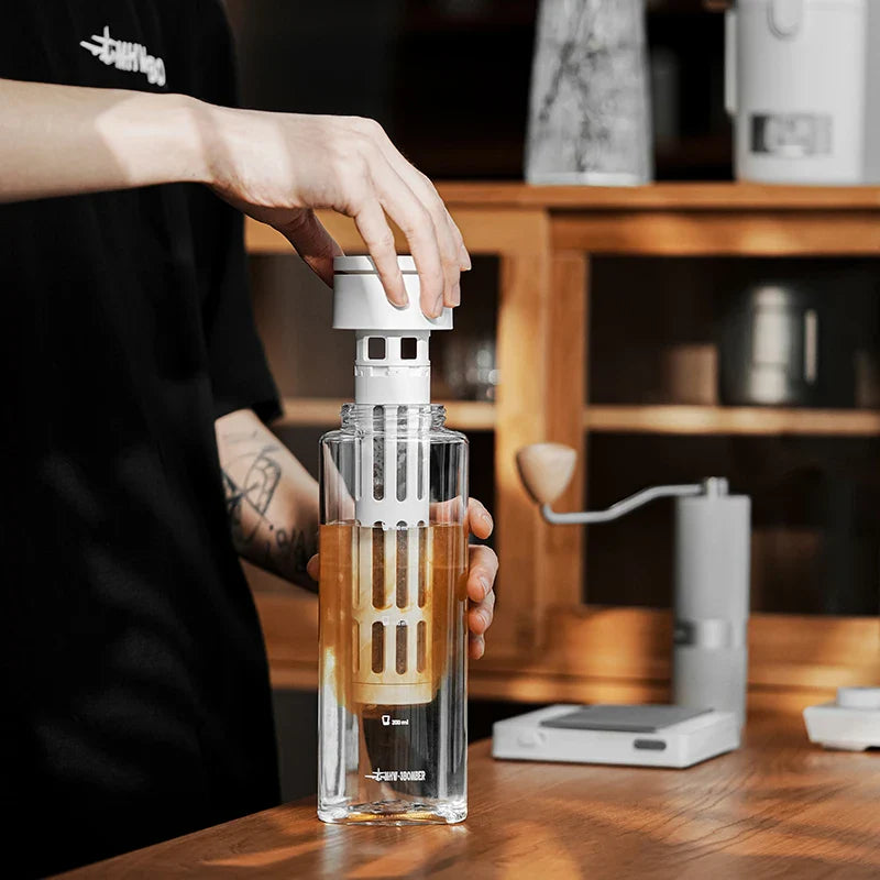 Iced Cold Coffee Brewer Maker Bærbar Kaffe Kanne Avtagbart Filter | Luvikno