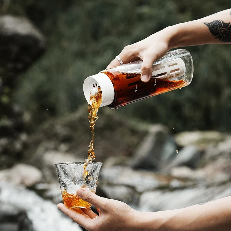 Iced Cold Coffee Brewer Maker Bærbar Kaffe Kanne Avtagbart Filter | Luvikno