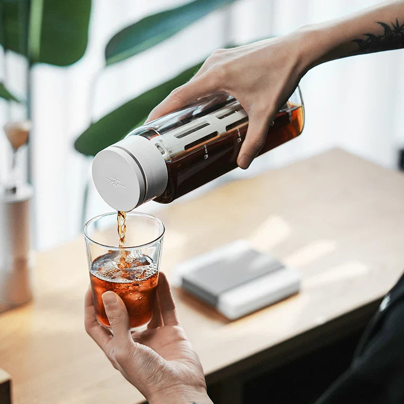 Iced Cold Coffee Brewer Maker Bærbar Kaffe Kanne Avtagbart Filter | Luvikno