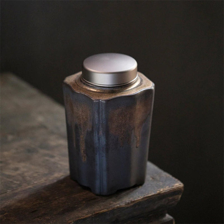 Vintage keramisk te- og kaffelagerbeholder – 900ml lufttett beholder | Luvikno