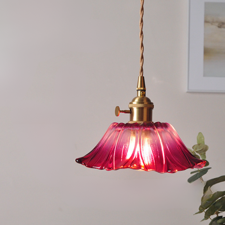 Pendant Light Vintage Glass Ceiling Fixture Dining Room Lighting Luvikno