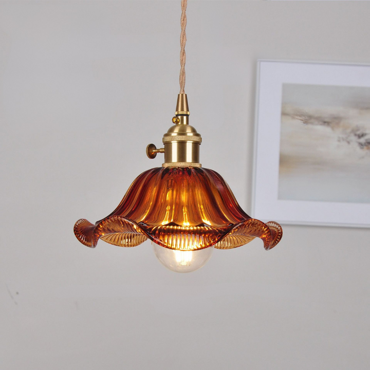 Pendant Light Vintage Glass Ceiling Fixture Dining Room Lighting Luvikno