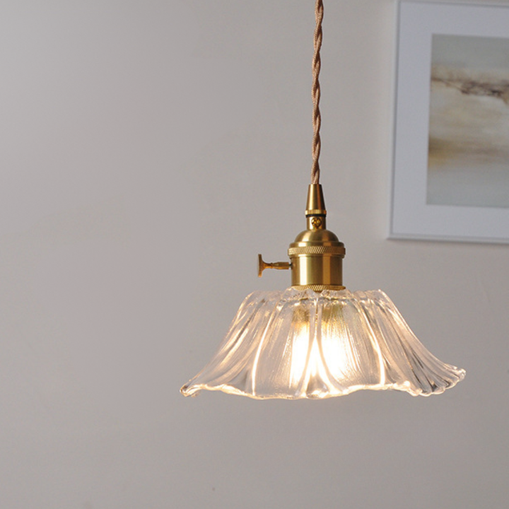 Pendant Light Vintage Glass Ceiling Fixture Dining Room Lighting Luvikno