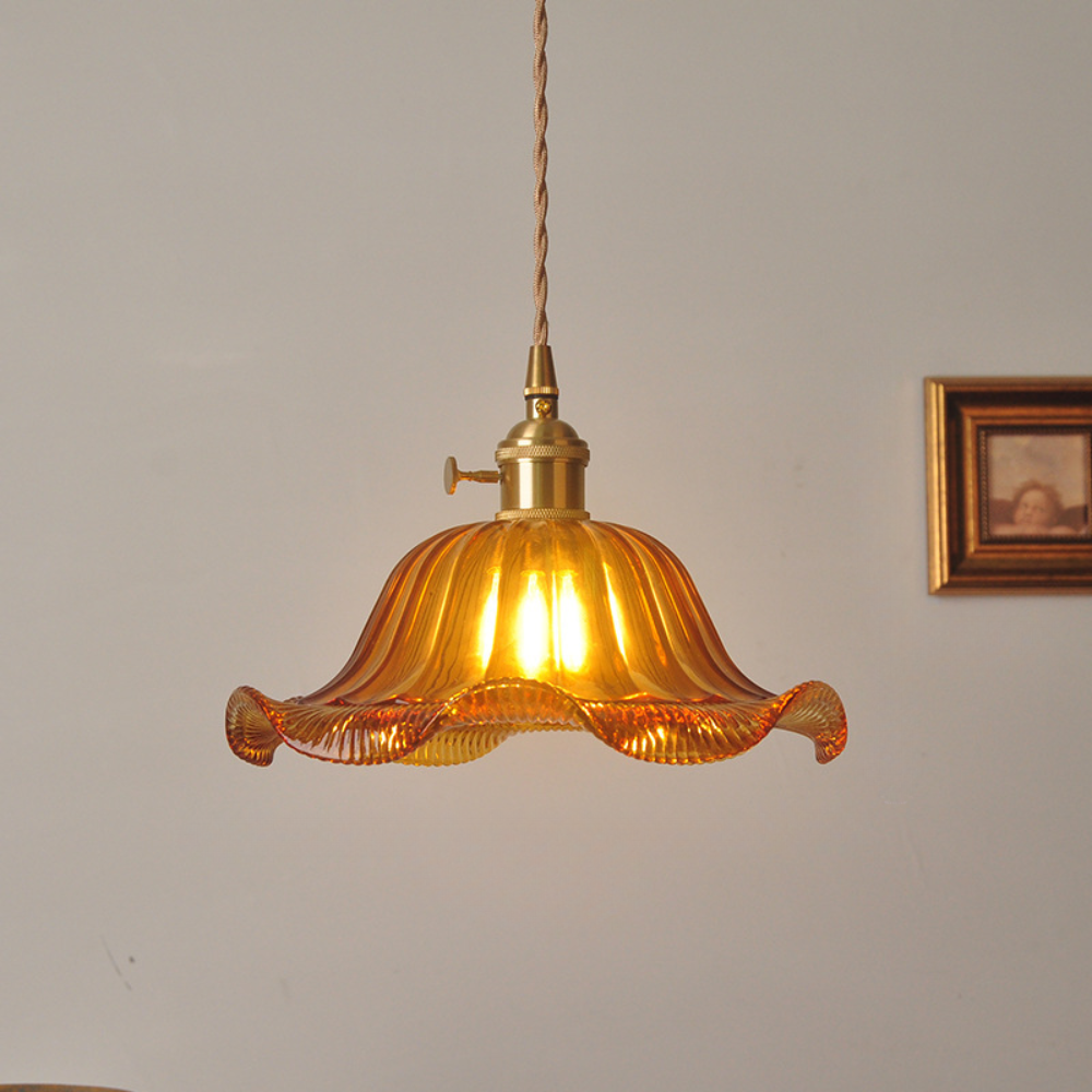 Pendant Light Vintage Glass Ceiling Fixture Dining Room Lighting Luvikno