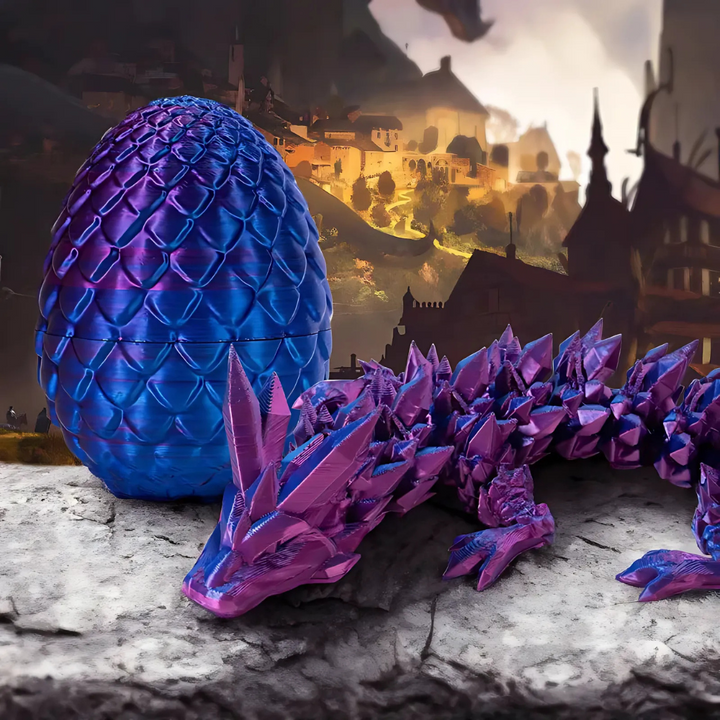 Drageegg Krystall Figur 3D Trykt Leketøy Luvikno