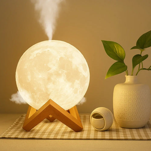 Diffuser LED Luftfukter Månelampe Lys Luvikno