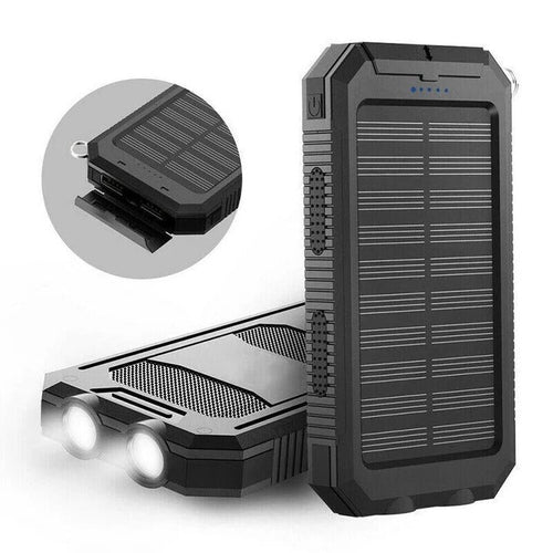 Luvikno | 30 000mAh Solcellelader Vanntett Power Bank Ekstern