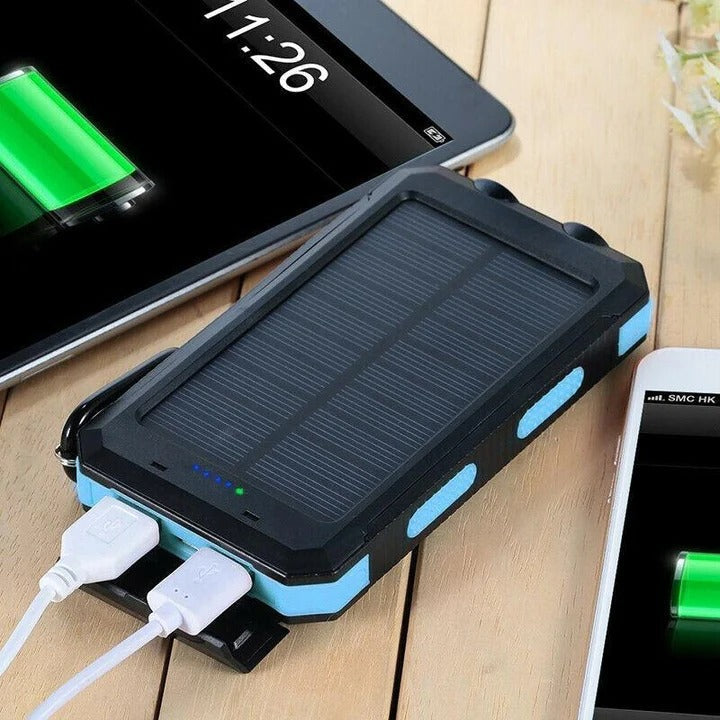 Luvikno | 30 000mAh Solcellelader Vanntett Power Bank Ekstern