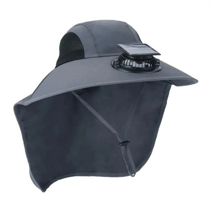 Solar Fan Hat med Bred Skjerm UV Beskyttelse | Luvikno
