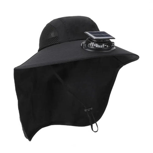 Solar Fan Hat med Bred Skjerm UV Beskyttelse | Luvikno