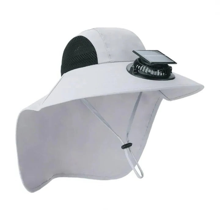 Solar Fan Hat med Bred Skjerm UV Beskyttelse | Luvikno