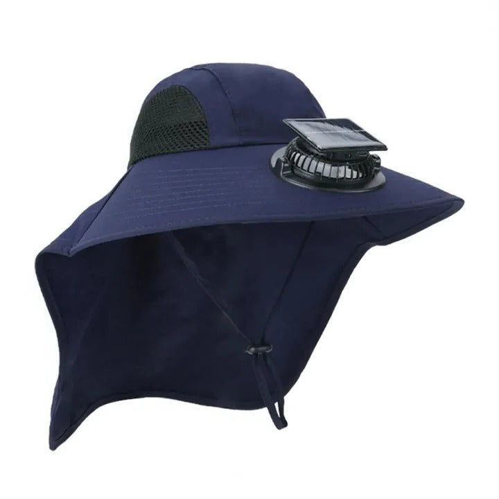 Solar Fan Hat med Bred Skjerm UV Beskyttelse | Luvikno