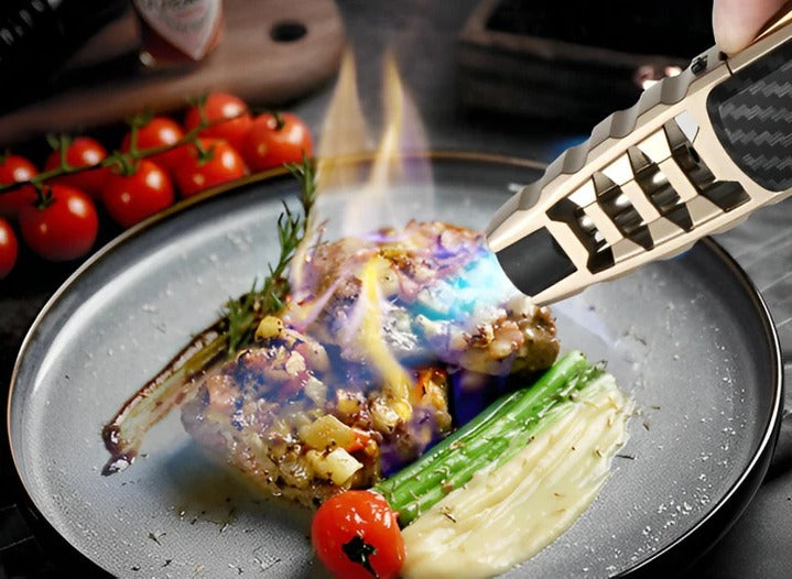 Luvikno | Justerbar Flamme Lighter – Blå Flamme for Kjøkken & Utendørsbruk