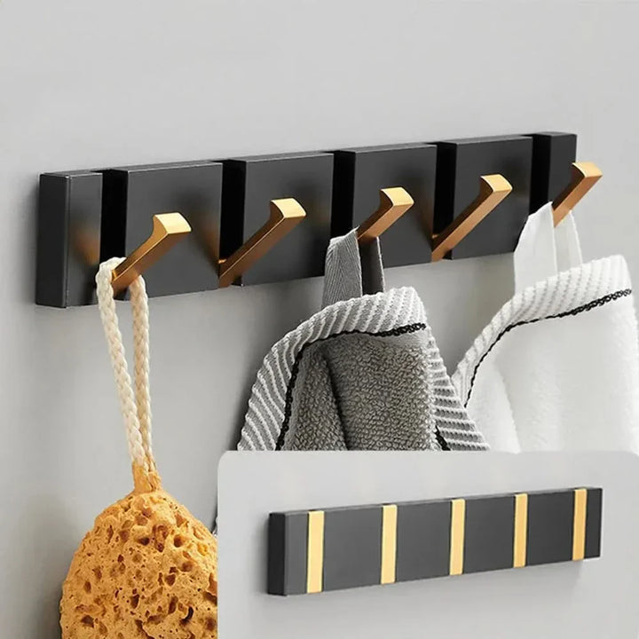 Luvikno | HOOKLUX – Foldbar vegghylle laget av aluminium, plassbesparende & allsidig