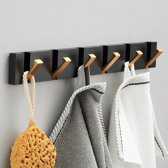 Luvikno | Elegant Stål Vegghyller – Foldbare, Plassbesparende Kroker for Bad og Oppholdsrom
