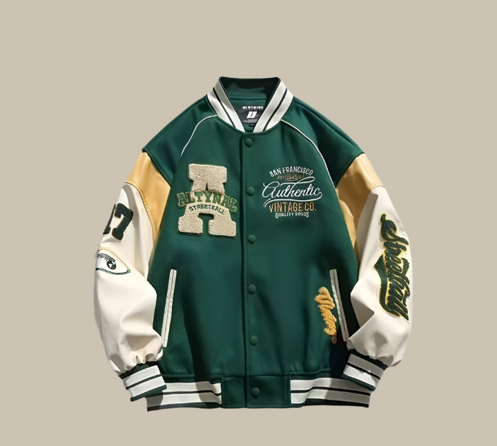Luvik | Trendikokoinen Vintage Baseballtakki Miehille