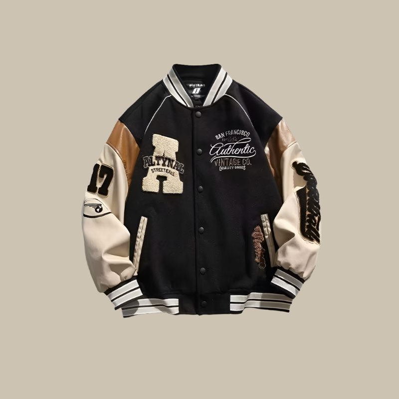 Luvik | Trendikokoinen Vintage Baseballtakki Miehille