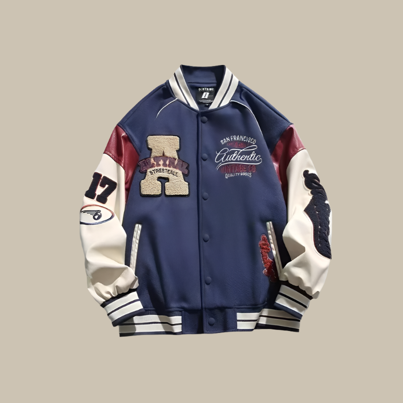 Luvik | Trendikokoinen Vintage Baseballtakki Miehille