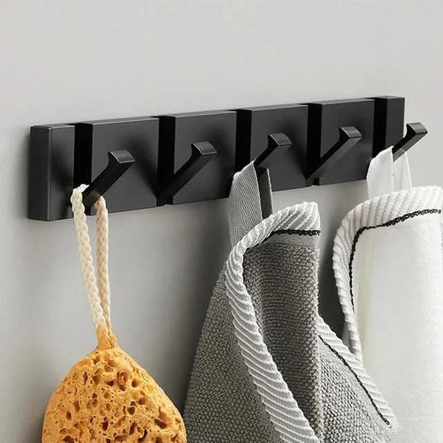 Luvikno | Elegant Stål Vegghyller – Foldbare, Plassbesparende Kroker for Bad og Oppholdsrom
