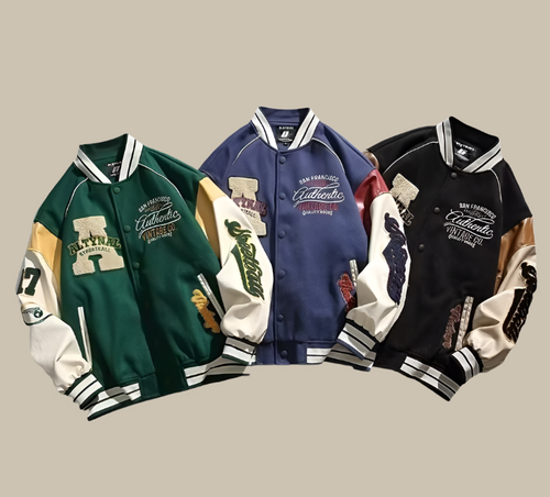 Luvik | Trendikokoinen Vintage Baseballtakki Miehille