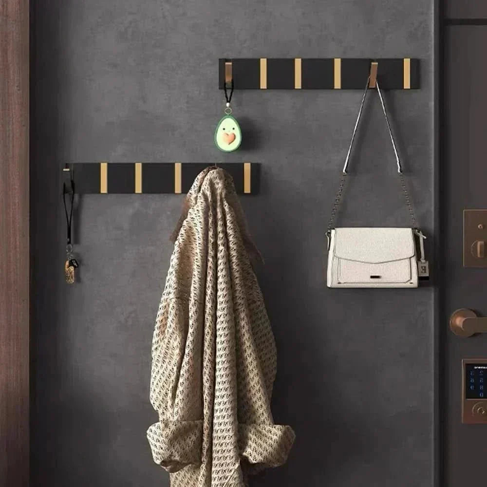 Luvikno | Elegant Stål Vegghyller – Foldbare, Plassbesparende Kroker for Bad og Oppholdsrom