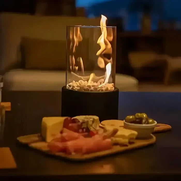GlowLuxe - Elegant Portable Table Fire Lantern Luvikno