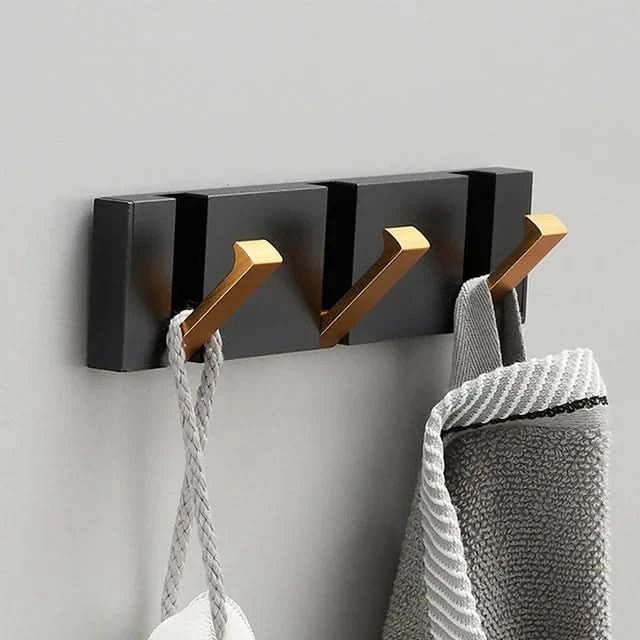 Luvikno | Elegant Stål Vegghyller – Foldbare, Plassbesparende Kroker for Bad og Oppholdsrom