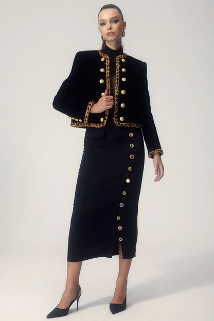 Luvik | Paillette-ristikkäin Samtjacket