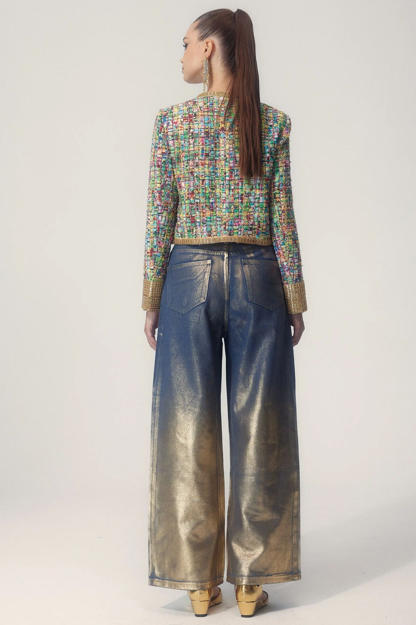 Luvik | Tulostettu helmikoristeltu takki