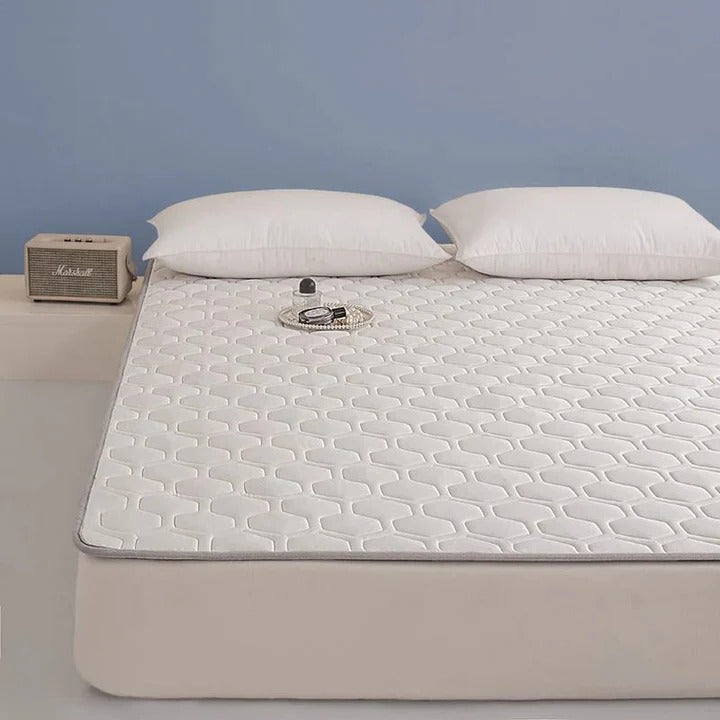 Quilted Cooling Mattress Pad med Høydensitets Kjølefiber | Luvikno