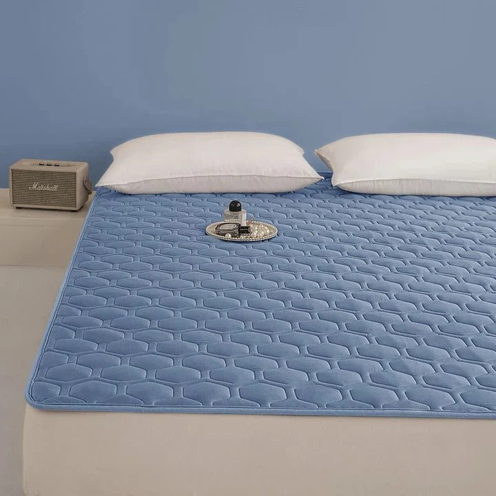 Quilted Cooling Mattress Pad med Høydensitets Kjølefiber | Luvikno
