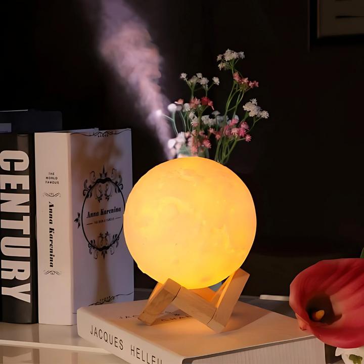 Diffuser LED Luftfukter Månelampe Lys Luvikno