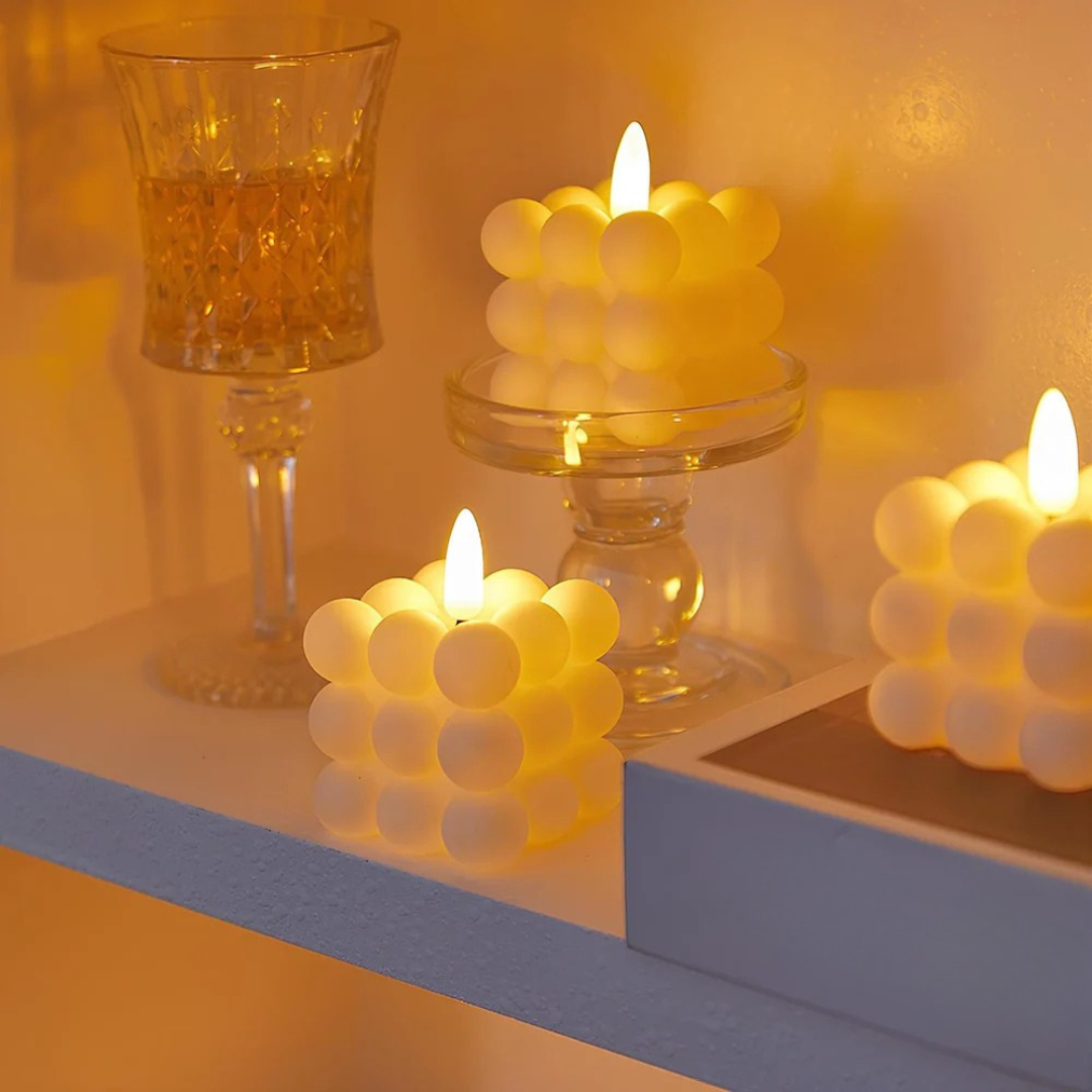 LED flammefrie flimrende dekorative stearinlys Luvikno