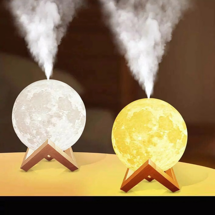 Diffuser LED Luftfukter Månelampe Lys Luvikno