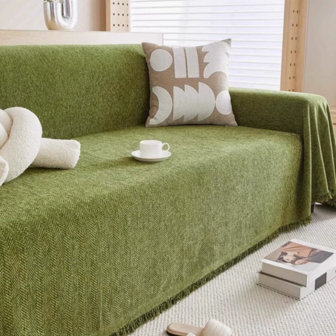 Sofa Deksel Holdbar Chenille Stoffbeskyttelse Luvikno